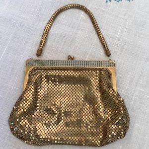 Vintage Whiting & Davis gold mesh handbag